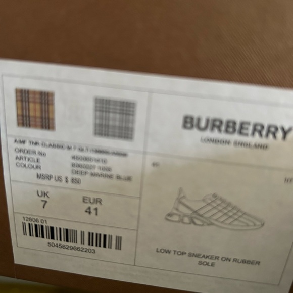 burberry leather classic quilted trainer - Picture 8 of 8